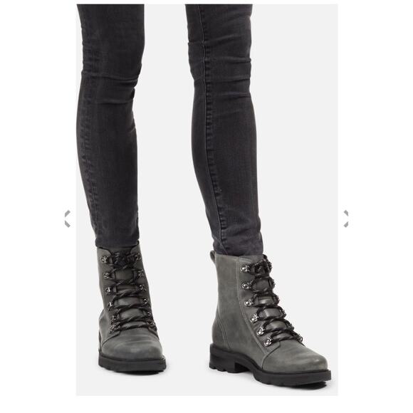 Sorel Lennox Lace Boot Quarry 5 NWOB Waterproof - Picture 4 of 6